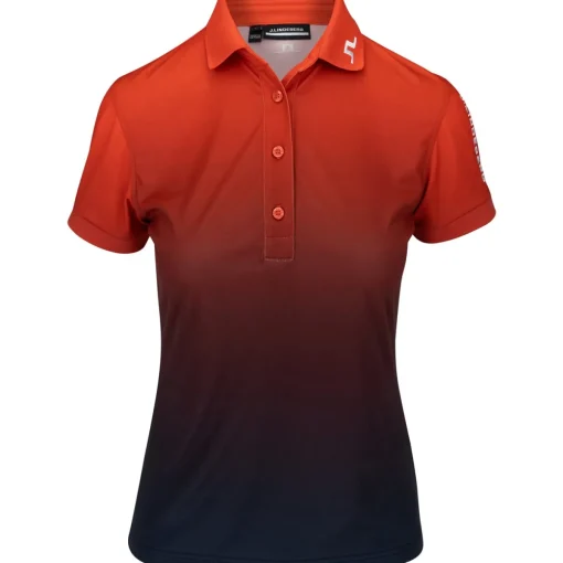 J. Lindeberg Tour Tech Print Shirt Polo Short Sleeve Golf Apparel