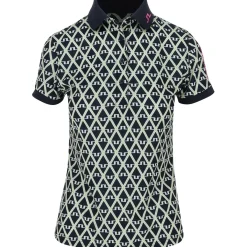 J. Lindeberg Tour Tech Print Shirt Polo Short Sleeve Golf Apparel