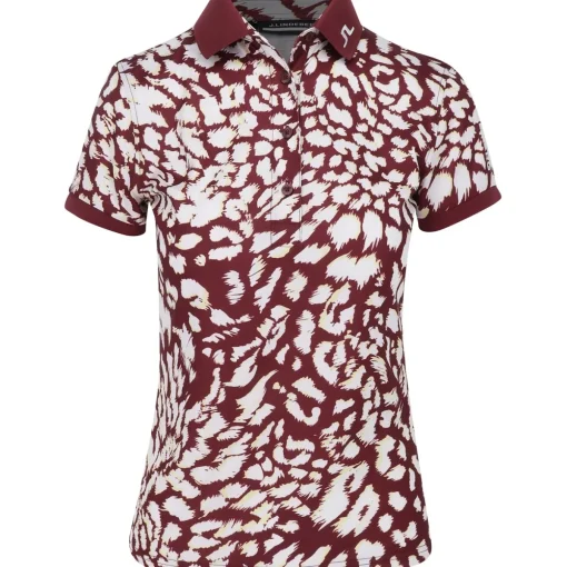 J. Lindeberg Tour Tech Print Shirt Polo Short Sleeve Golf Apparel