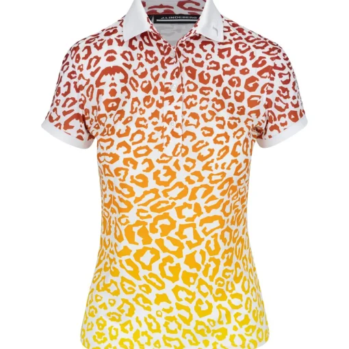 J. Lindeberg Tour Tech Print Shirt Polo Short Sleeve Golf Apparel