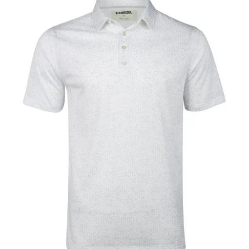 Linksoul Dry-Tek Half Moon Print Shirt Polo Short Sleeve Golf Apparel