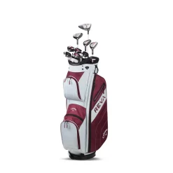 New and Used Callaway REVA Eggplant 11 Piece w/ Cart Bag Club Set Golf Clubs