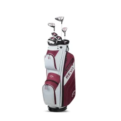 New and Used Callaway REVA Eggplant 8 Piece w/ Cart Bag Club Set Golf Clubs