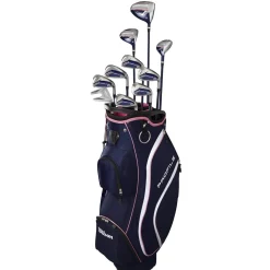 New and Used Wilson Profile Navy/Pink Petite with Cart Bag Club Set Golf Clubs