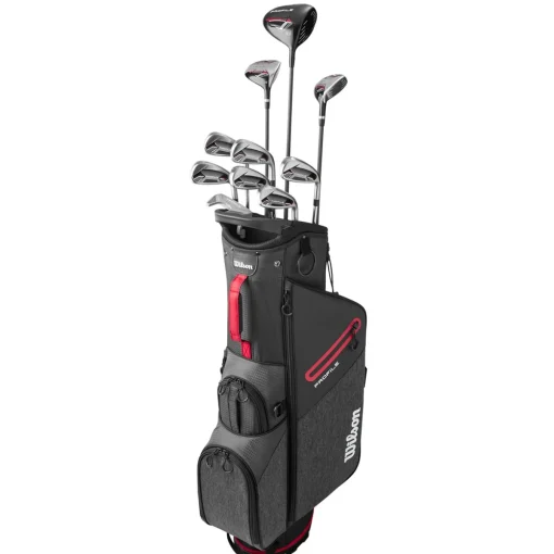 New and Used Wilson Profile Red Long with Stand Bag Club Set Golf Clubs