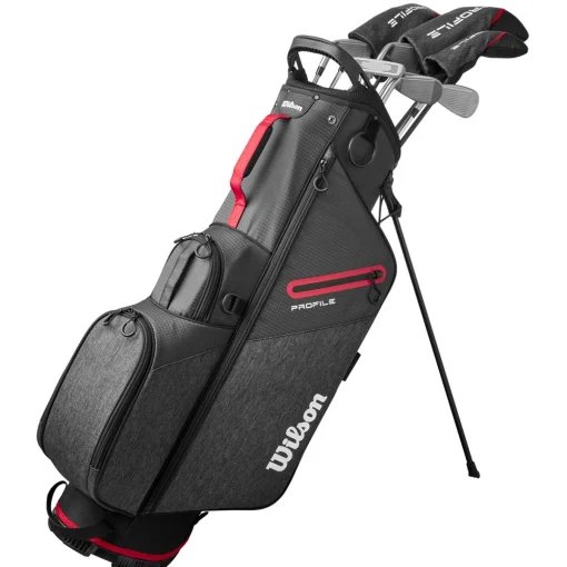New and Used Wilson Profile Red Long with Stand Bag Club Set Golf Clubs