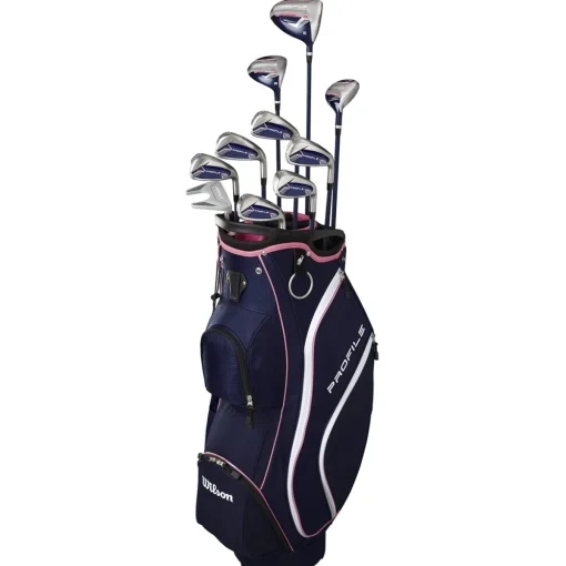 New and Used Wilson Profile Navy/Pink with Cart Bag Club Set Golf Clubs
