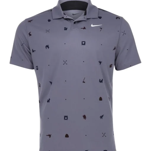 Nike DF Tour Icon Print Shirt Polo Short Sleeve Golf Apparel