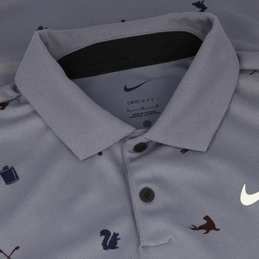 Nike DF Tour Icon Print Shirt Polo Short Sleeve Golf Apparel
