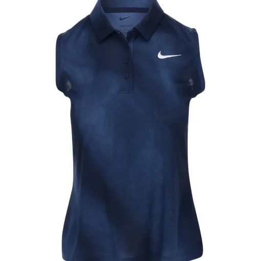 Nike DF Victory Sleeveless Print Shirt Polo Short Sleeve Golf Apparel