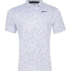Nike Dri Fit Tour Micro Floral Shirt Polo Short Sleeve Golf Apparel