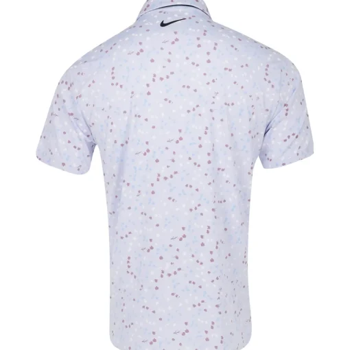 Nike Dri Fit Tour Micro Floral Shirt Polo Short Sleeve Golf Apparel