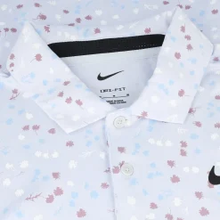 Nike Dri Fit Tour Micro Floral Shirt Polo Short Sleeve Golf Apparel