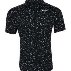 Nike Dri Fit Tour Micro Floral Shirt Polo Short Sleeve Golf Apparel