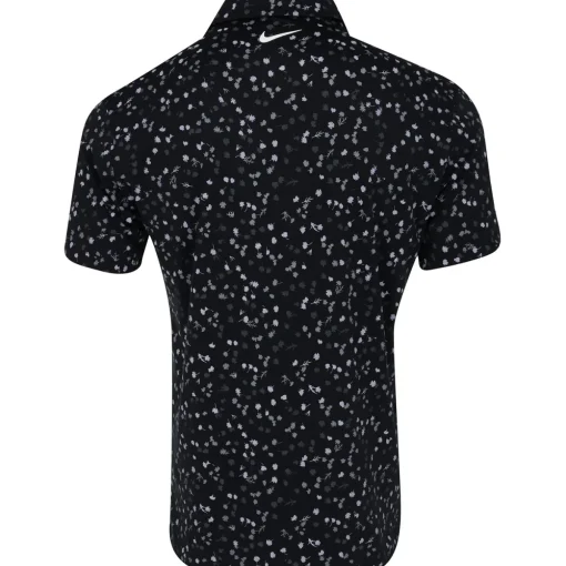 Nike Dri Fit Tour Micro Floral Shirt Polo Short Sleeve Golf Apparel