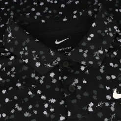 Nike Dri Fit Tour Micro Floral Shirt Polo Short Sleeve Golf Apparel