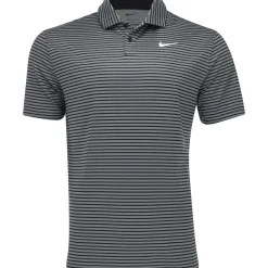 Nike Dri Fit Tour Stripe Shirt Polo Short Sleeve Golf Apparel