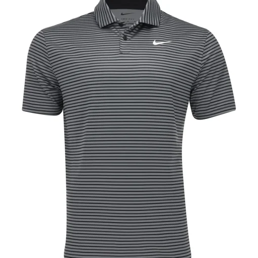 Nike Dri Fit Tour Stripe Shirt Polo Short Sleeve Golf Apparel