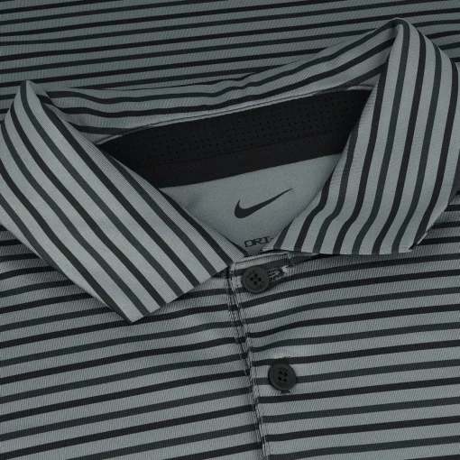 Nike Dri Fit Tour Stripe Shirt Polo Short Sleeve Golf Apparel