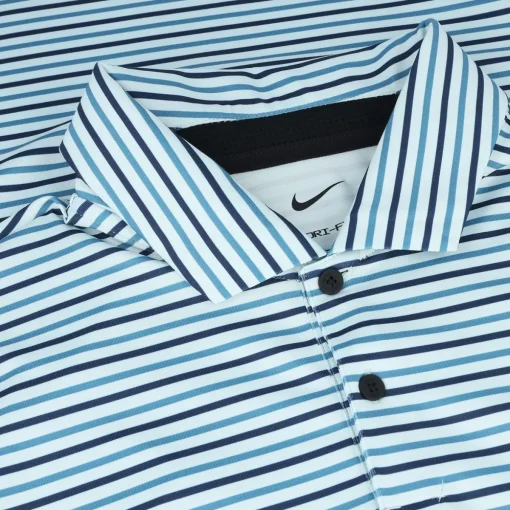 Nike Dri Fit Tour Stripe Shirt Polo Short Sleeve Golf Apparel