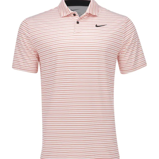 Nike Dri Fit Tour Stripe Shirt Polo Short Sleeve Golf Apparel