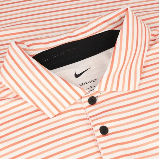 Nike Dri Fit Tour Stripe Shirt Polo Short Sleeve Golf Apparel