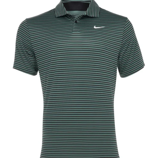 Nike Dri Fit Tour Stripe Shirt Polo Short Sleeve Golf Apparel