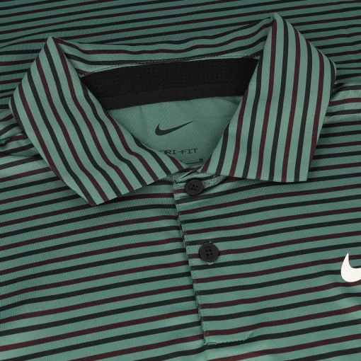Nike Dri Fit Tour Stripe Shirt Polo Short Sleeve Golf Apparel
