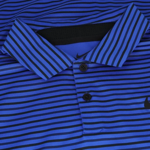 Nike Dri Fit Tour Stripe Shirt Polo Short Sleeve Golf Apparel