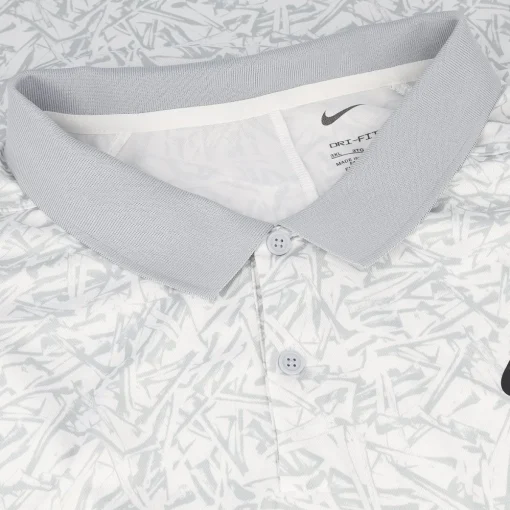 Nike Dri Fit Victory+ Micro AOP Shirt Polo Short Sleeve Golf Apparel