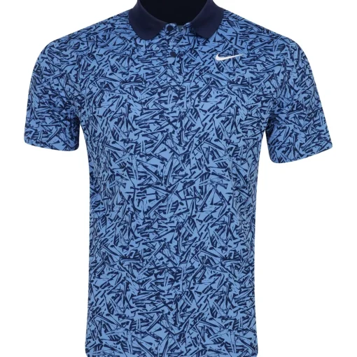 Nike Dri Fit Victory+ Micro AOP Shirt Polo Short Sleeve Golf Apparel