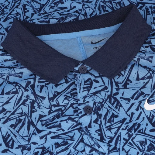 Nike Dri Fit Victory+ Micro AOP Shirt Polo Short Sleeve Golf Apparel