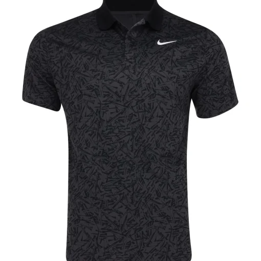 Nike Dri Fit Victory+ Micro AOP Shirt Polo Short Sleeve Golf Apparel