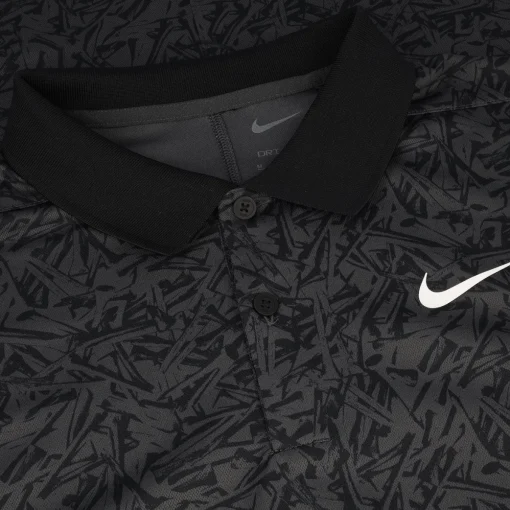 Nike Dri Fit Victory+ Micro AOP Shirt Polo Short Sleeve Golf Apparel