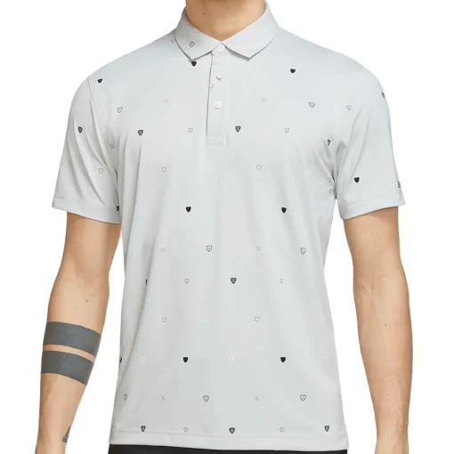 Nike Dri-Fit Player Heritage Print Shirt Polo Short Sleeve Golf Apparel