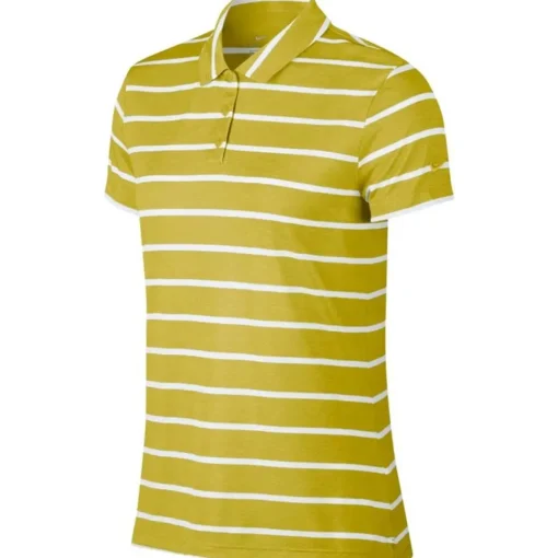 Nike Dri-Fit Striped Shirt Polo Short Sleeve Golf Apparel