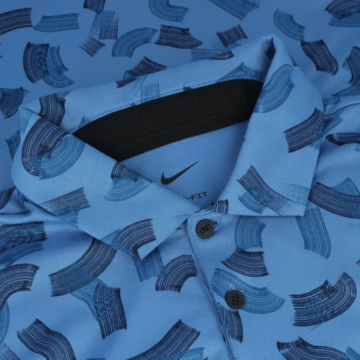 Nike DriFit Tour Micro Print Shirt Polo Short Sleeve Golf Apparel