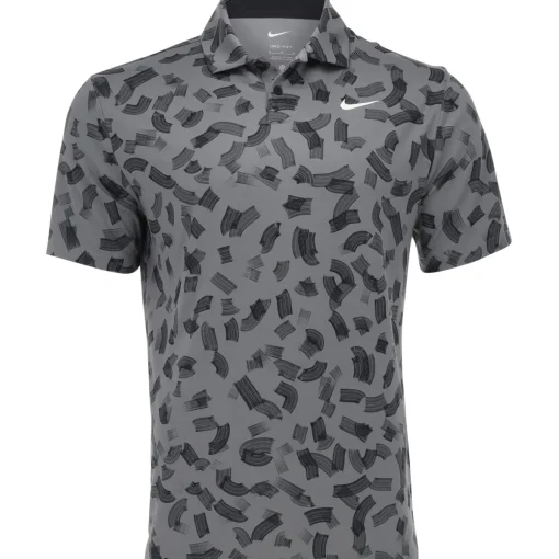 Nike DriFit Tour Micro Print Shirt Polo Short Sleeve Golf Apparel