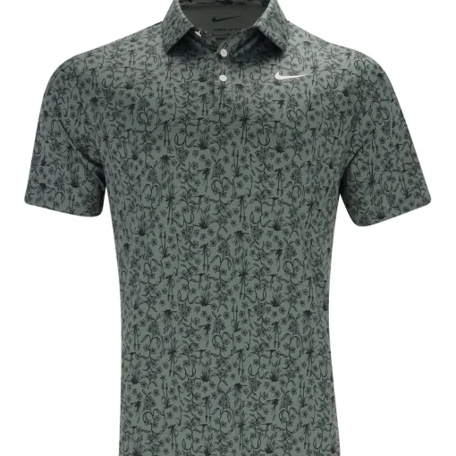 Nike Dri-Fit Tour POA Print Shirt Polo Short Sleeve Golf Apparel