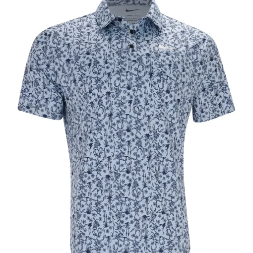 Nike Dri-Fit Tour POA Print Shirt Polo Short Sleeve Golf Apparel