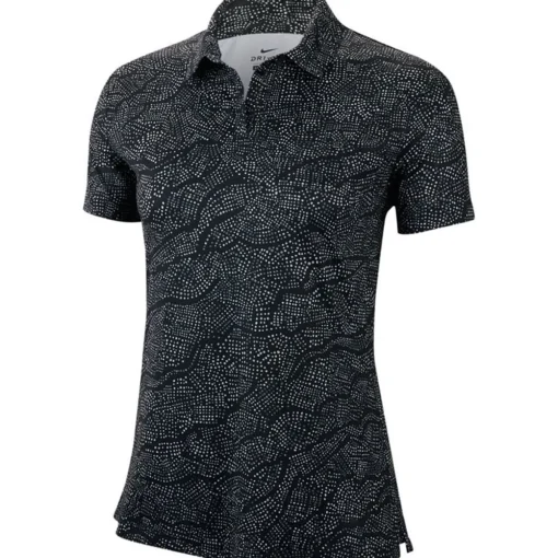 Nike Dri-Fit UV Fluid Print Shirt Polo Short Sleeve Golf Apparel
