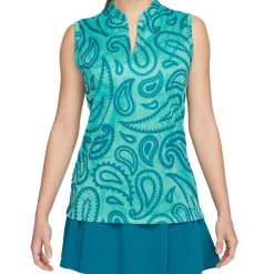 Nike Dri-Fit Victory Sleeveless Spring Allover Jaquard Print Shirt Polo Short Sleeve Golf Apparel