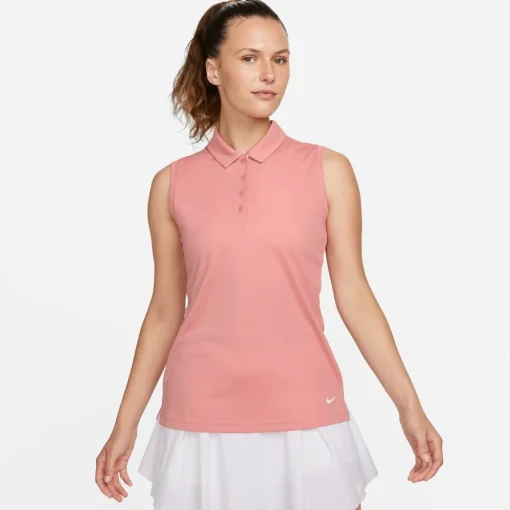 Nike Dri-Fit Victory Sleeveless Shirt Polo Short Sleeve Golf Apparel