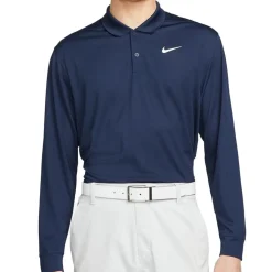 Nike Dri-Fit Victory Solid L/S Shirt Polo Long Sleeve Golf Apparel