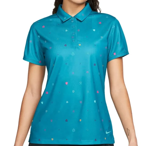 Nike Dri-Fit Victory Spring Print Shirt Polo Short Sleeve Golf Apparel