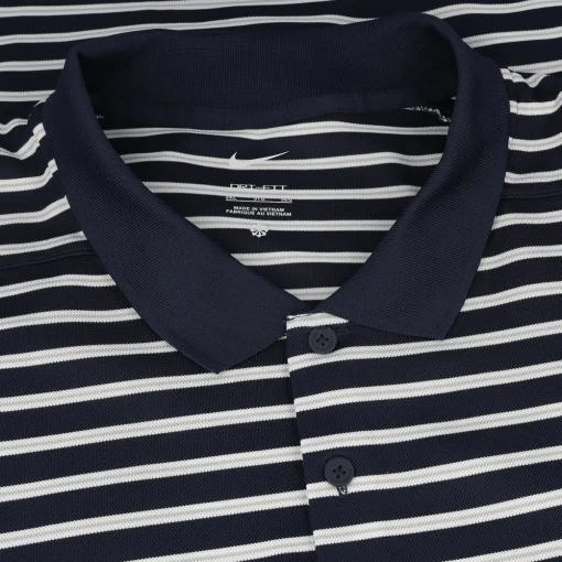Nike Dri-Fit Victory Stripe Shirt Polo Short Sleeve Golf Apparel