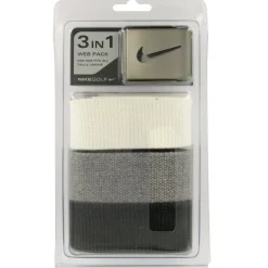 Nike 3-Pack Web Accessories Belts Golf Apparel