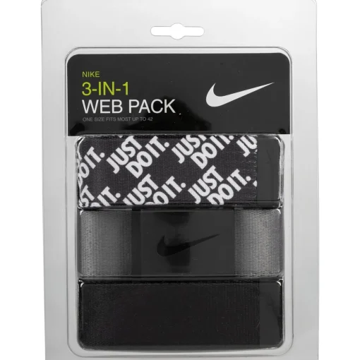 Nike 3-Pack Web Accessories Belts Golf Apparel