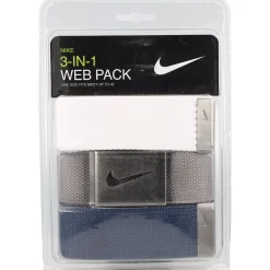 Nike 3-Pack Web Accessories Belts Golf Apparel