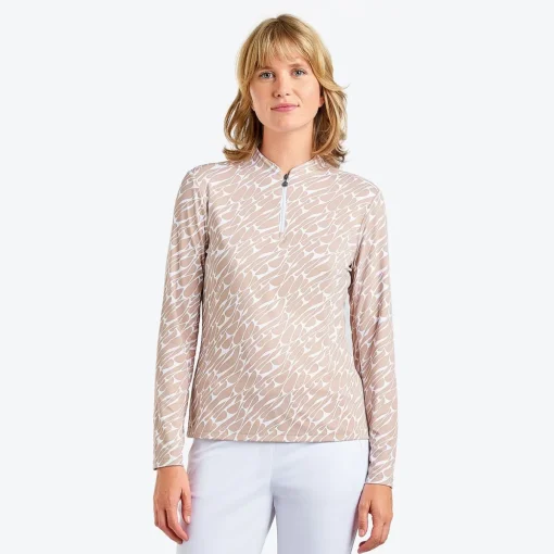 Nivo Lolita Mock Shirt Polo Long Sleeve Golf Apparel